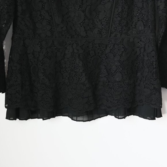 ANN TAYLOR Black Lace Lined 3/4 Sleeves - Size XS - NWT Retail $89.50 - Picture 7 of 12